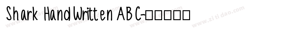 Shark HandWritten ABC字体转换